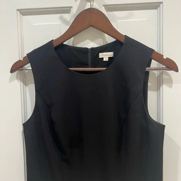 Shoshanna Pleated Sleeveless Floral Black and Cream Silk Dress Women's Size 6 - Picture 2 of 8